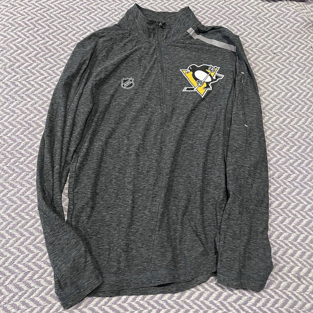 Fanatics NHL Authentic Pro Pittsburgh Penguins 1/4 Zip Jacket Size Small